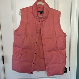 Lands End pink puffer vest extra large for size 18 to 20